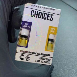 Choice labs disposables Vape cartridges King Louie Og X Juicy Fruit