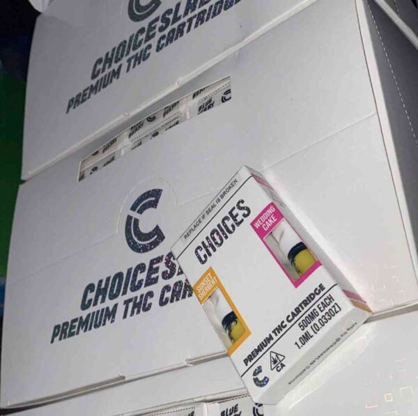 Choices Vape cartridges Sunset Sherbert X Wedding Cake