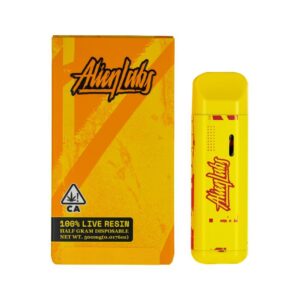 Melonade is a sweet cross of Watermelon Zkittlez x Lemon Tree. Incredible notes of citrus and melon will warp you into another time space continuum. Crafted with an otherworldly experience in mind - Alien Labs has elevated our popular disposable vape hardware to last longer and give you bigger clouds. Made with a ceramic coil specifically formulated to burn our live resin at the perfect temperature and an angled reservoir to ensure you get to smoke every last drop of oil. The live resin inside is of the highest possible quality, made from the fresh-frozen top-shelf flower that AlienLabs is known around the world for.